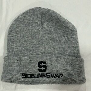 Sideline Swap. Gray Beanie with Black Logo